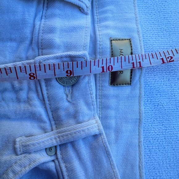 MOTHER Jeans Insider Crop Step Fray Stripe High Waist Cut Off Flare - 25 - Picture 13 of 13